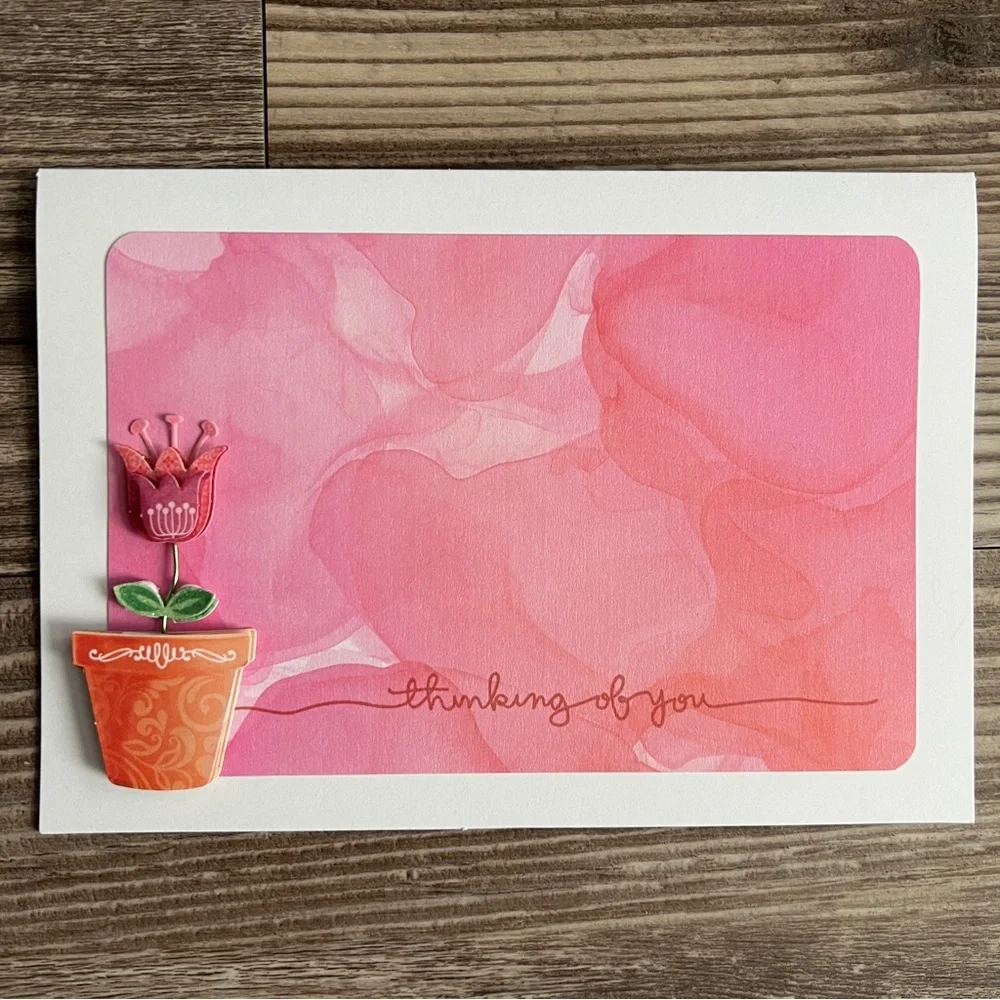 Handmade Greeting Cards Thinking of You & Hello Set of 10 5” x 7” With Envelopes